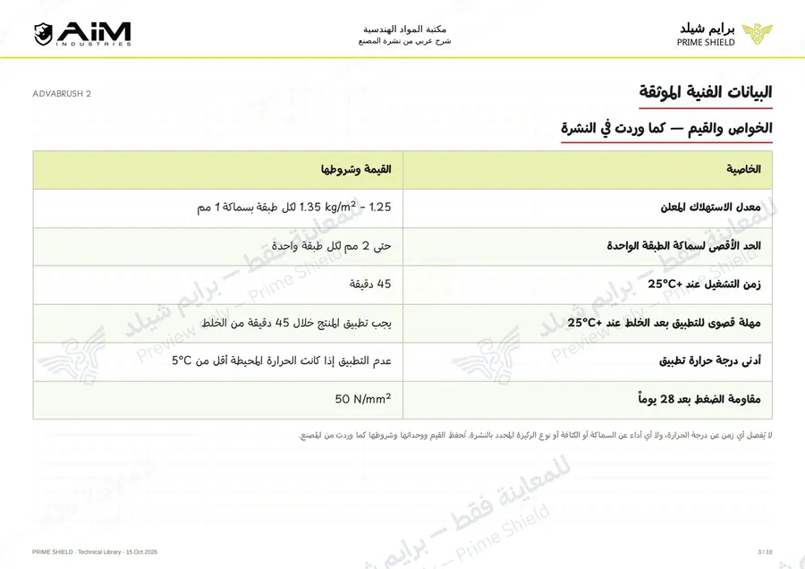 الصفحة 3 من 12 — ADVABRUSH 2 — الشرح العربي