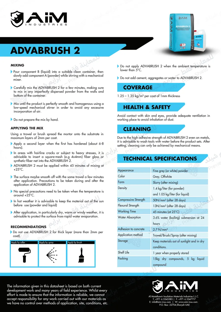 الصفحة 12 من 12 — ADVABRUSH 2 — النشرة الرسمية (EN)