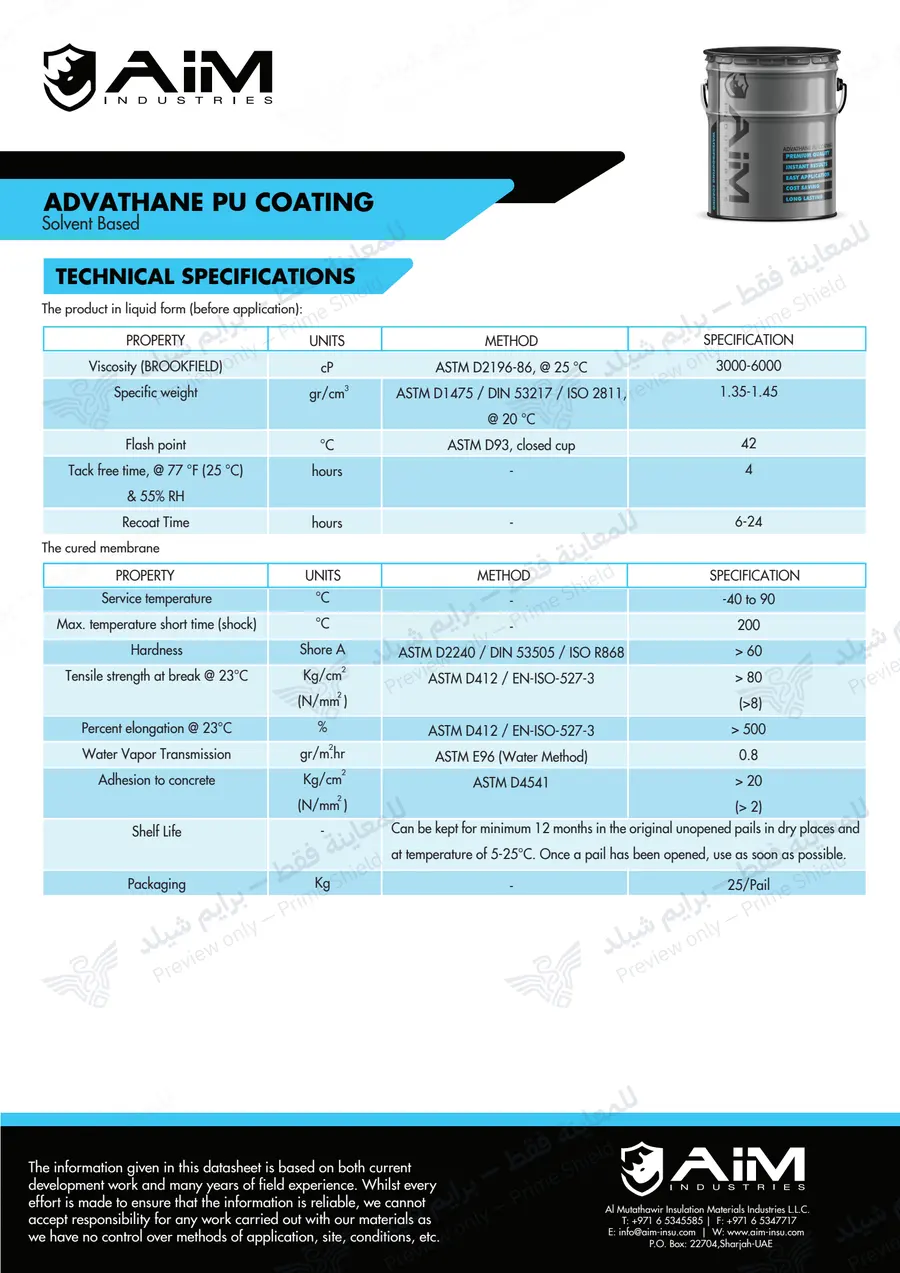 Page 12 of 12 — ADVATHANE PU COATING — Official sheet (EN)