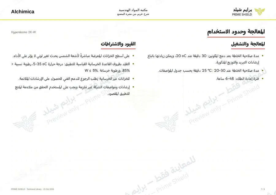 الصفحة 7 من 14 — Hyperdesmo 2K-W — الشرح العربي