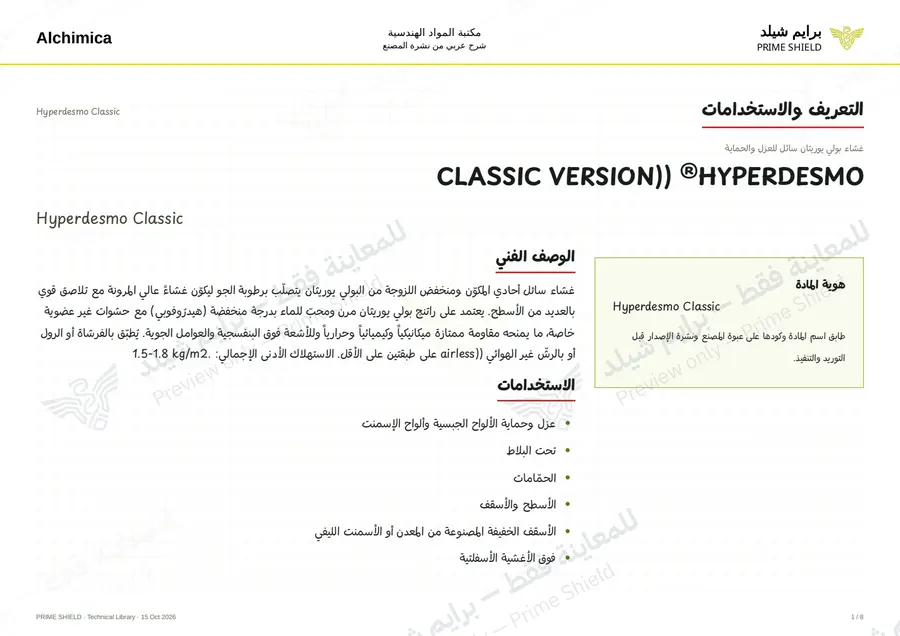 الصفحة 1 من 12 — Hyperdesmo Classic — الشرح العربي