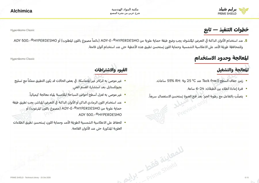 الصفحة 6 من 12 — Hyperdesmo Classic — الشرح العربي