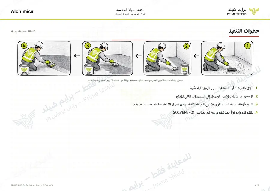 Page 6 of 13 — Hyperdesmo PB-1K — Arabic explanation