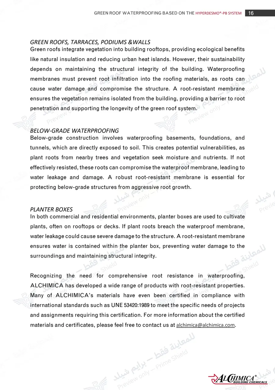 الصفحة 25 من 50 — Hyperdesmo PB Green Roof Method Statement — النشرة الرسمية (EN)