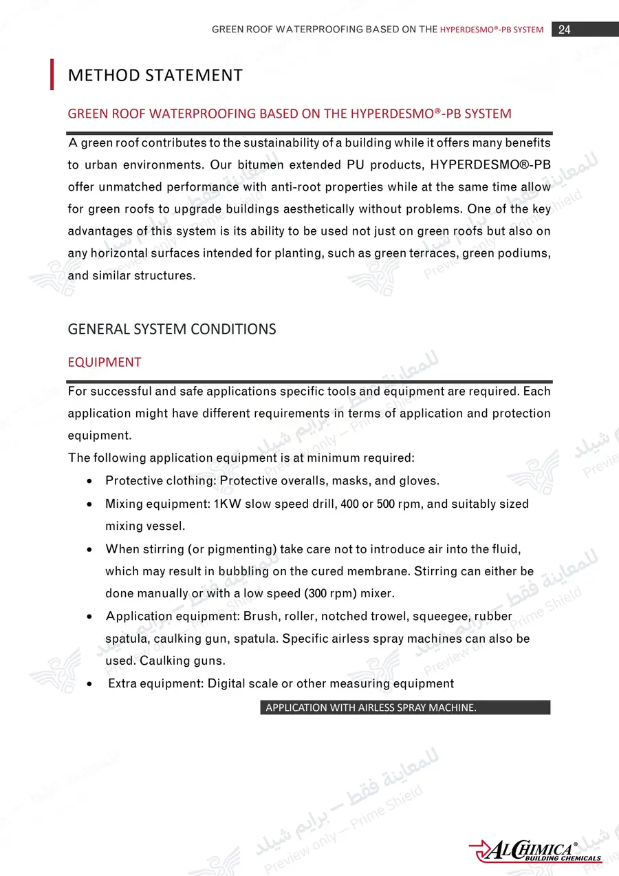 الصفحة 33 من 50 — Hyperdesmo PB Green Roof Method Statement — النشرة الرسمية (EN)