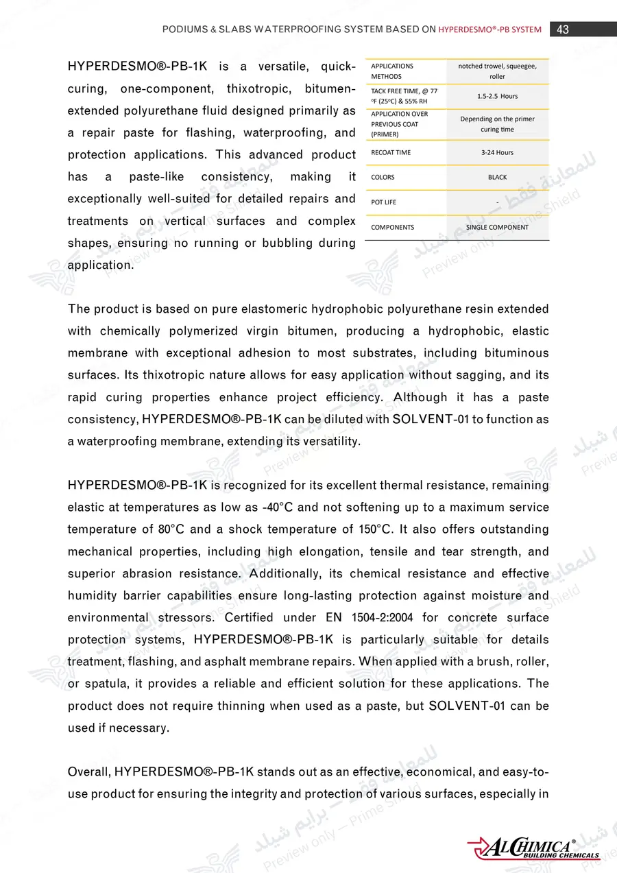 Page 54 of 62 — Hyperdesmo PB Podium Slabs Method Statement — Official sheet (EN)
