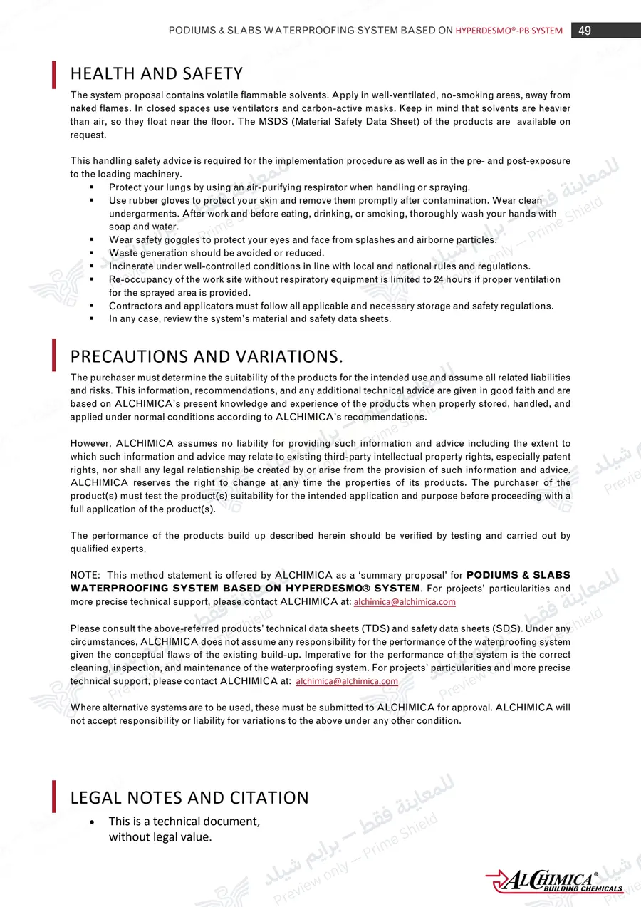 Page 60 of 62 — Hyperdesmo PB Podium Slabs Method Statement — Official sheet (EN)