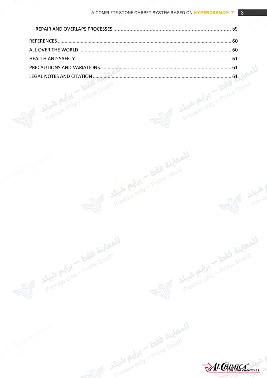 Page 14 of 74 — Hyperdesmo T Stone Carpet Method Statement — Official sheet (EN)