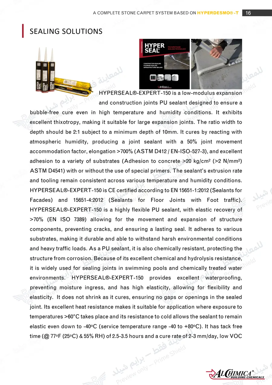 Page 27 of 74 — Hyperdesmo T Stone Carpet Method Statement — Official sheet (EN)