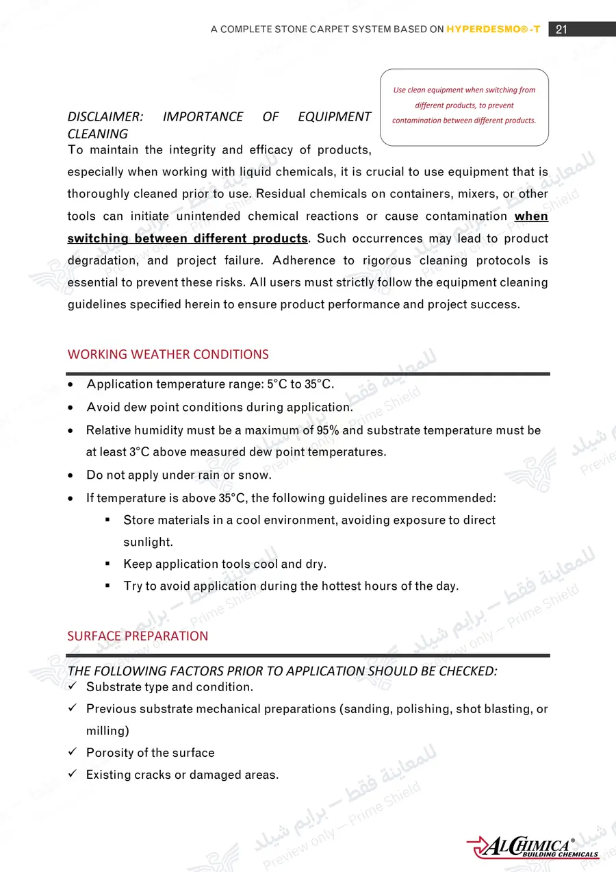 Page 32 of 74 — Hyperdesmo T Stone Carpet Method Statement — Official sheet (EN)
