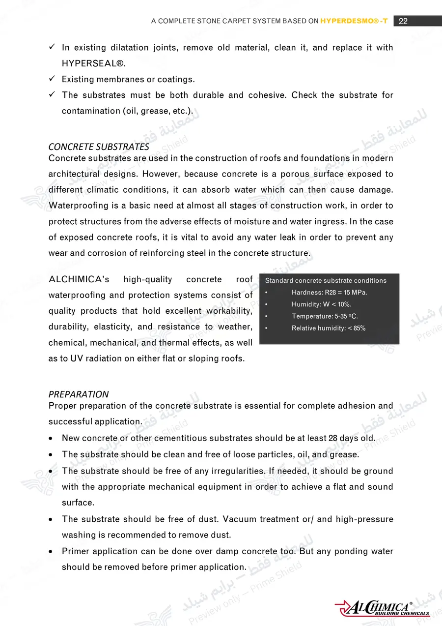 Page 33 of 74 — Hyperdesmo T Stone Carpet Method Statement — Official sheet (EN)