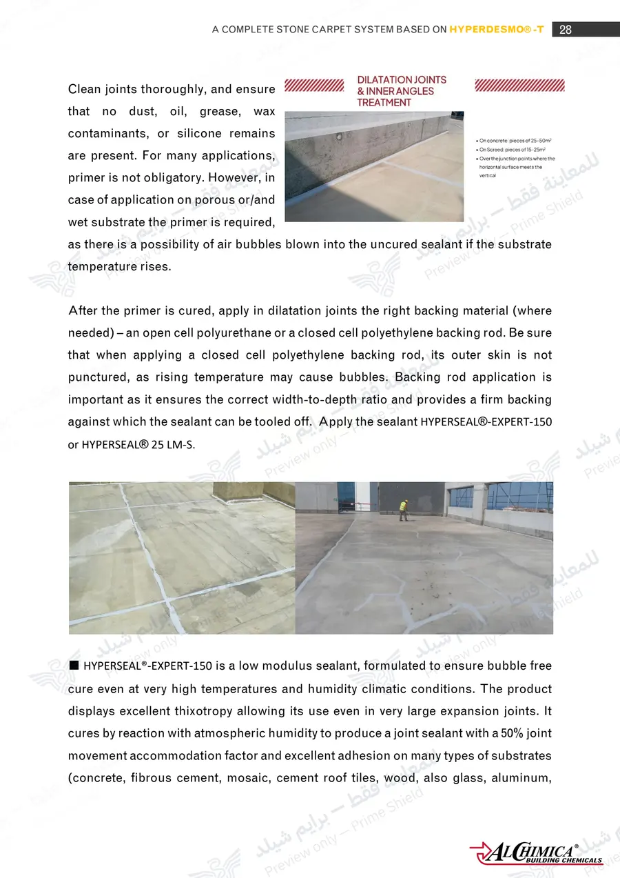 Page 39 of 74 — Hyperdesmo T Stone Carpet Method Statement — Official sheet (EN)