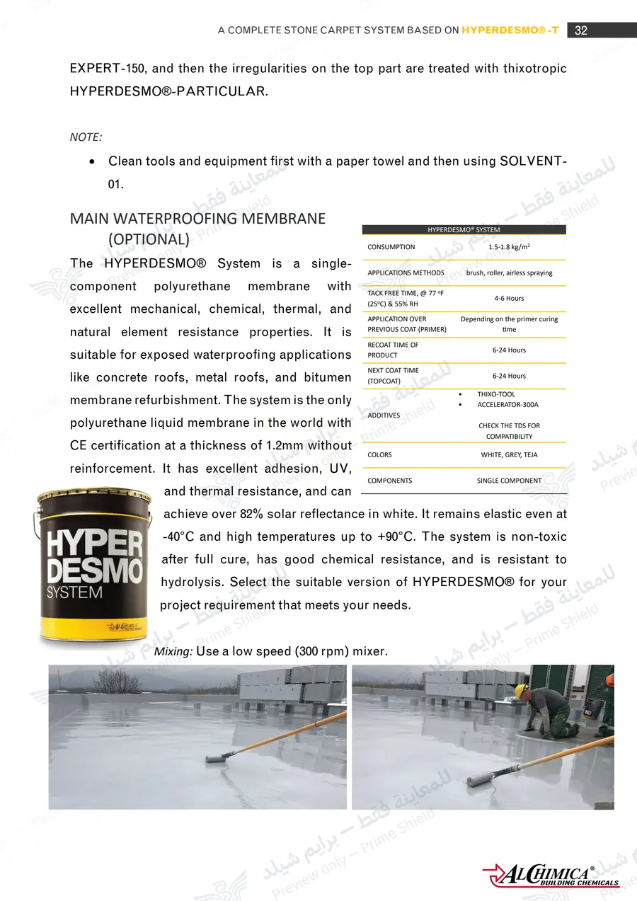 Page 43 of 74 — Hyperdesmo T Stone Carpet Method Statement — Official sheet (EN)