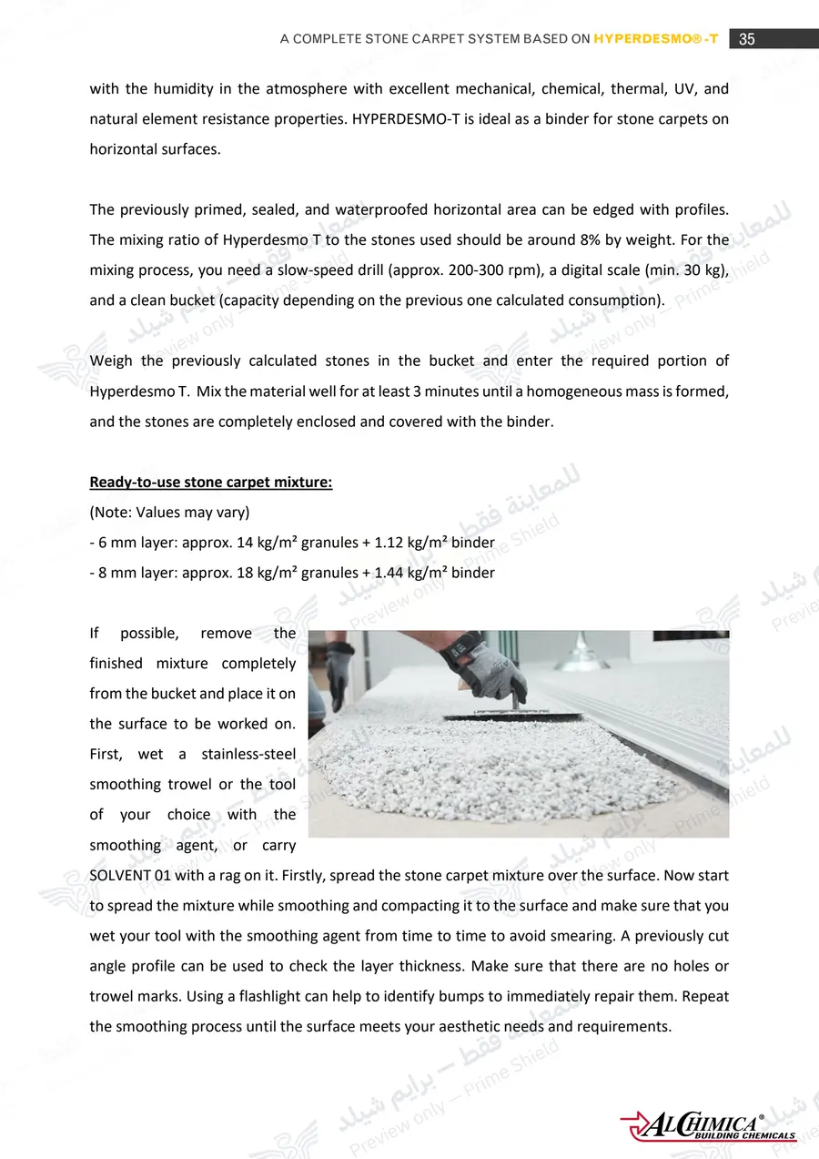 Page 46 of 74 — Hyperdesmo T Stone Carpet Method Statement — Official sheet (EN)