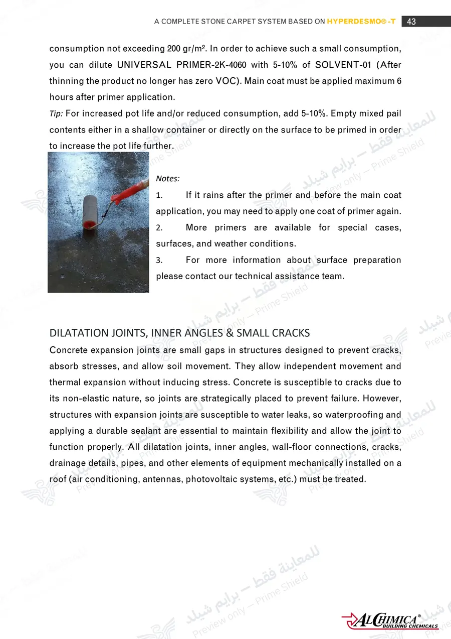 Page 54 of 74 — Hyperdesmo T Stone Carpet Method Statement — Official sheet (EN)