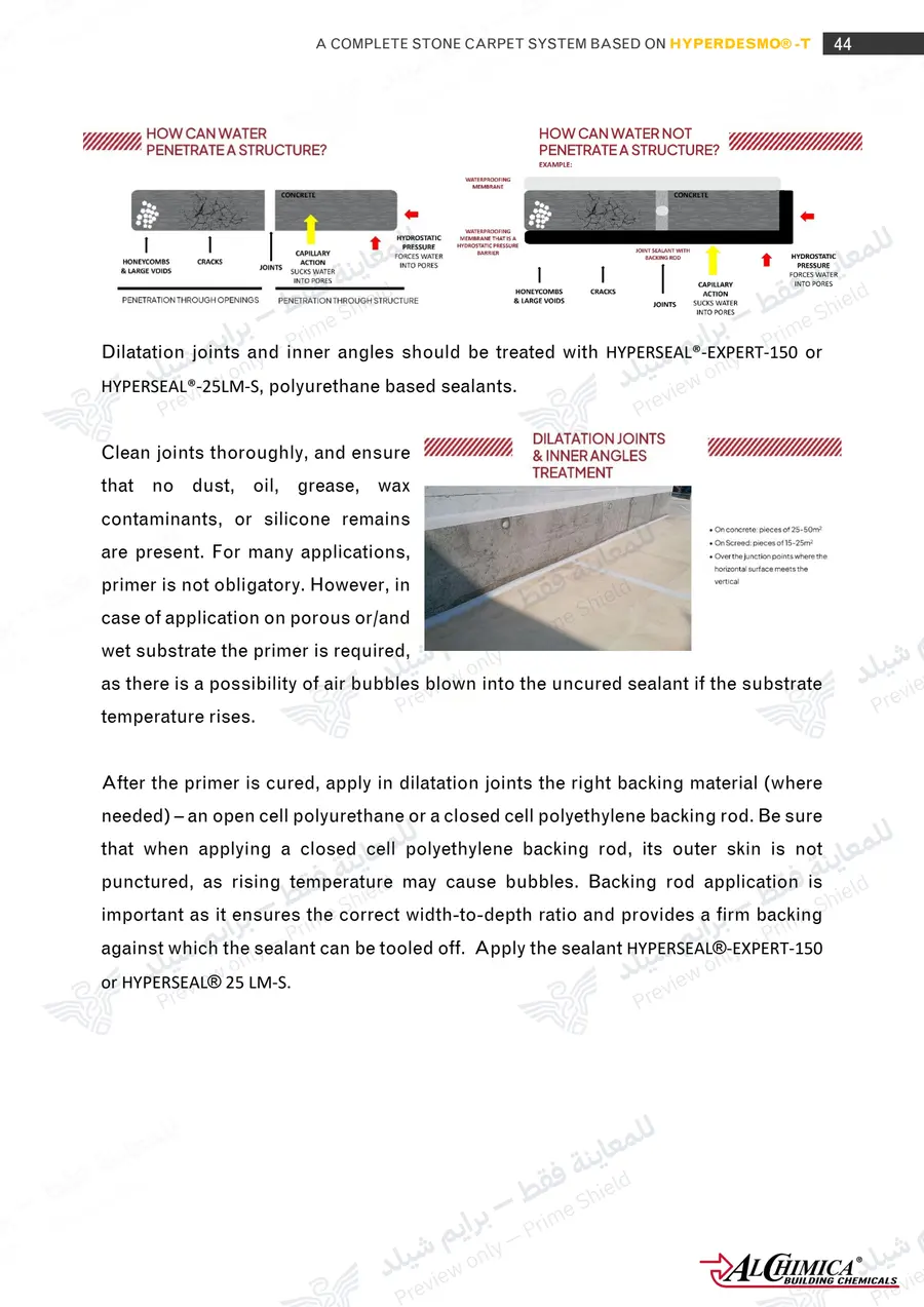 Page 55 of 74 — Hyperdesmo T Stone Carpet Method Statement — Official sheet (EN)