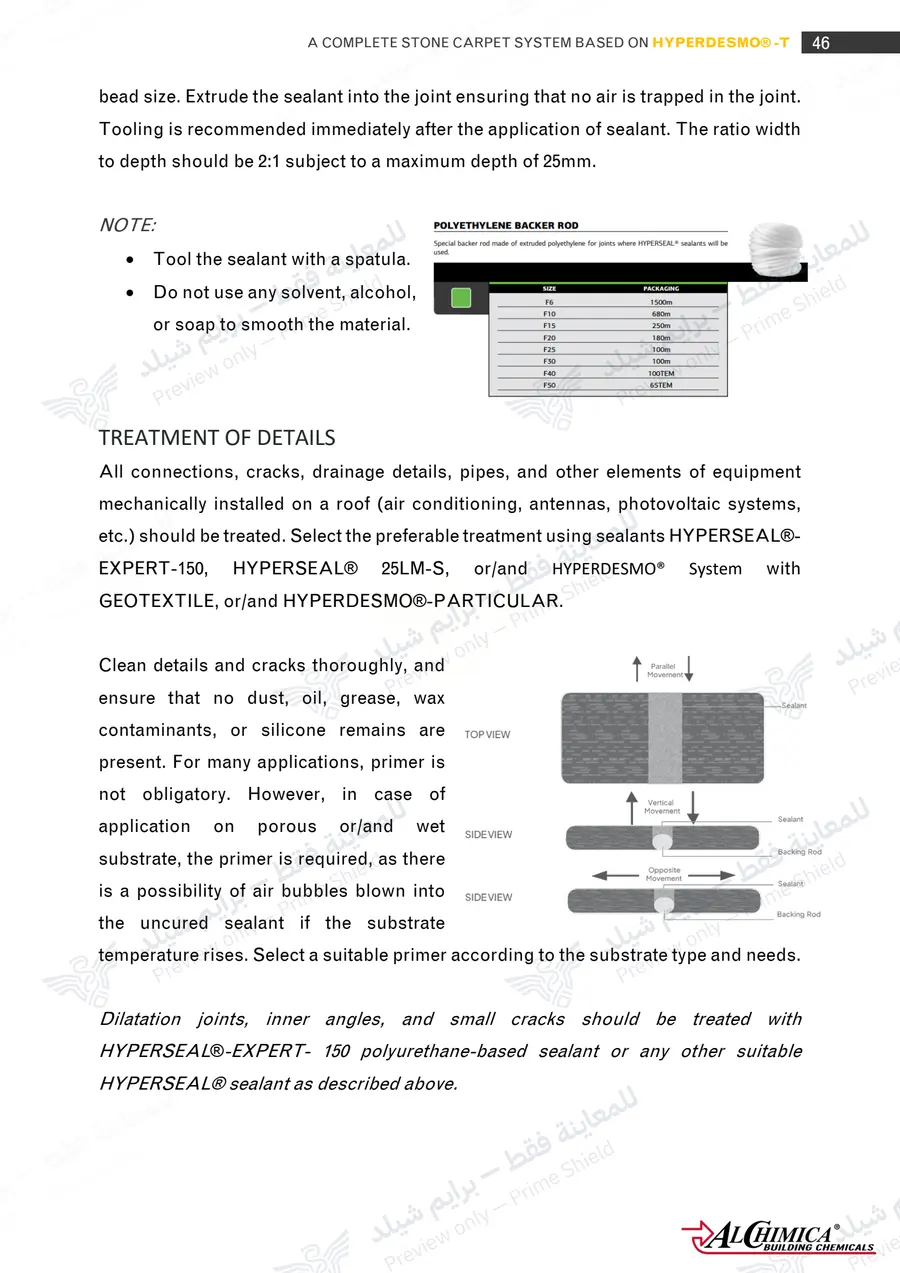Page 57 of 74 — Hyperdesmo T Stone Carpet Method Statement — Official sheet (EN)