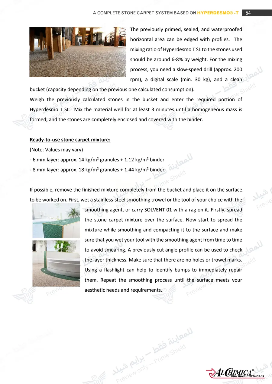 Page 65 of 74 — Hyperdesmo T Stone Carpet Method Statement — Official sheet (EN)