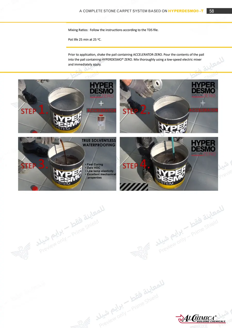 Page 69 of 74 — Hyperdesmo T Stone Carpet Method Statement — Official sheet (EN)