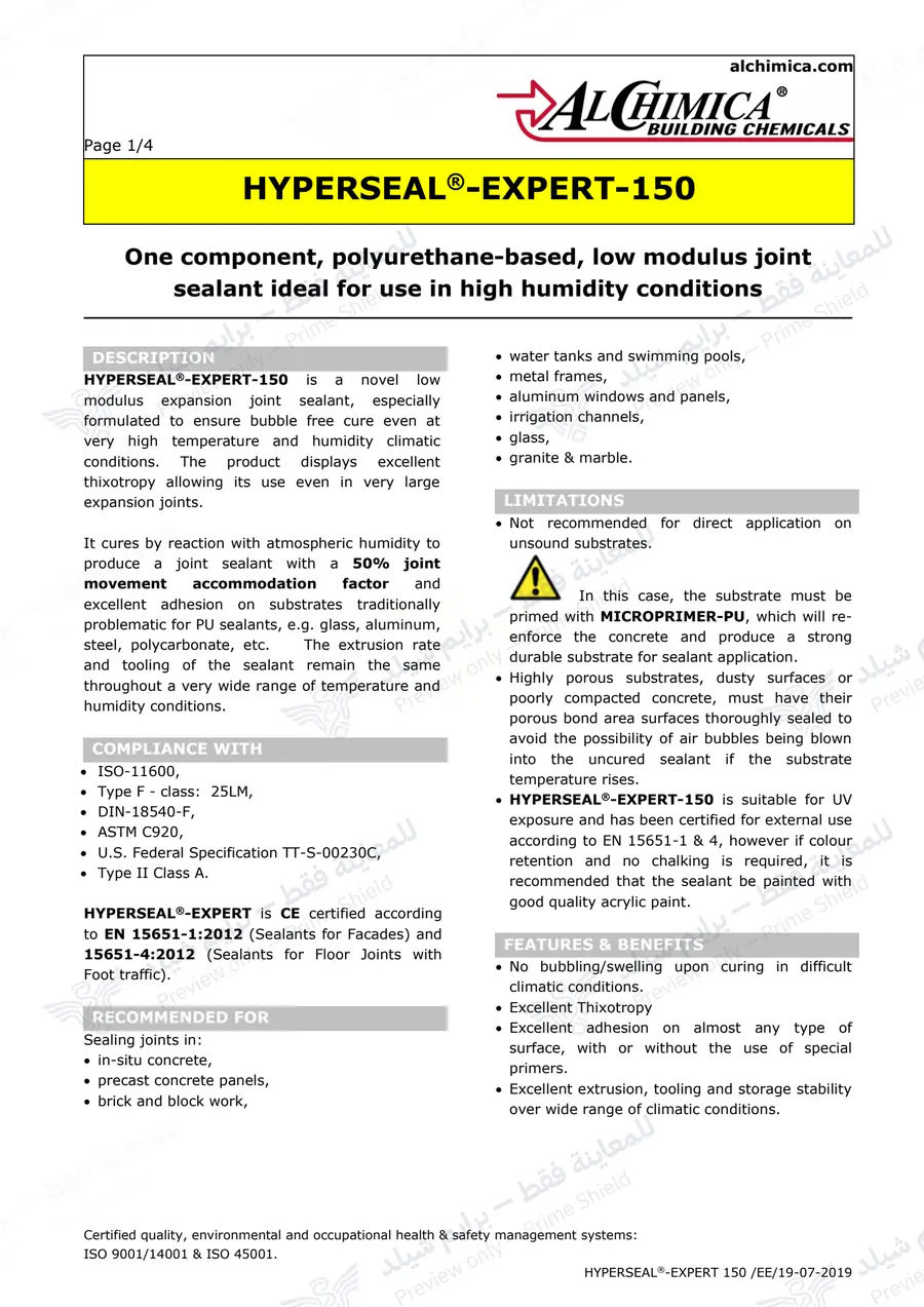 Page 10 of 13 — Hyperseal Expert 150 — Official sheet (EN)