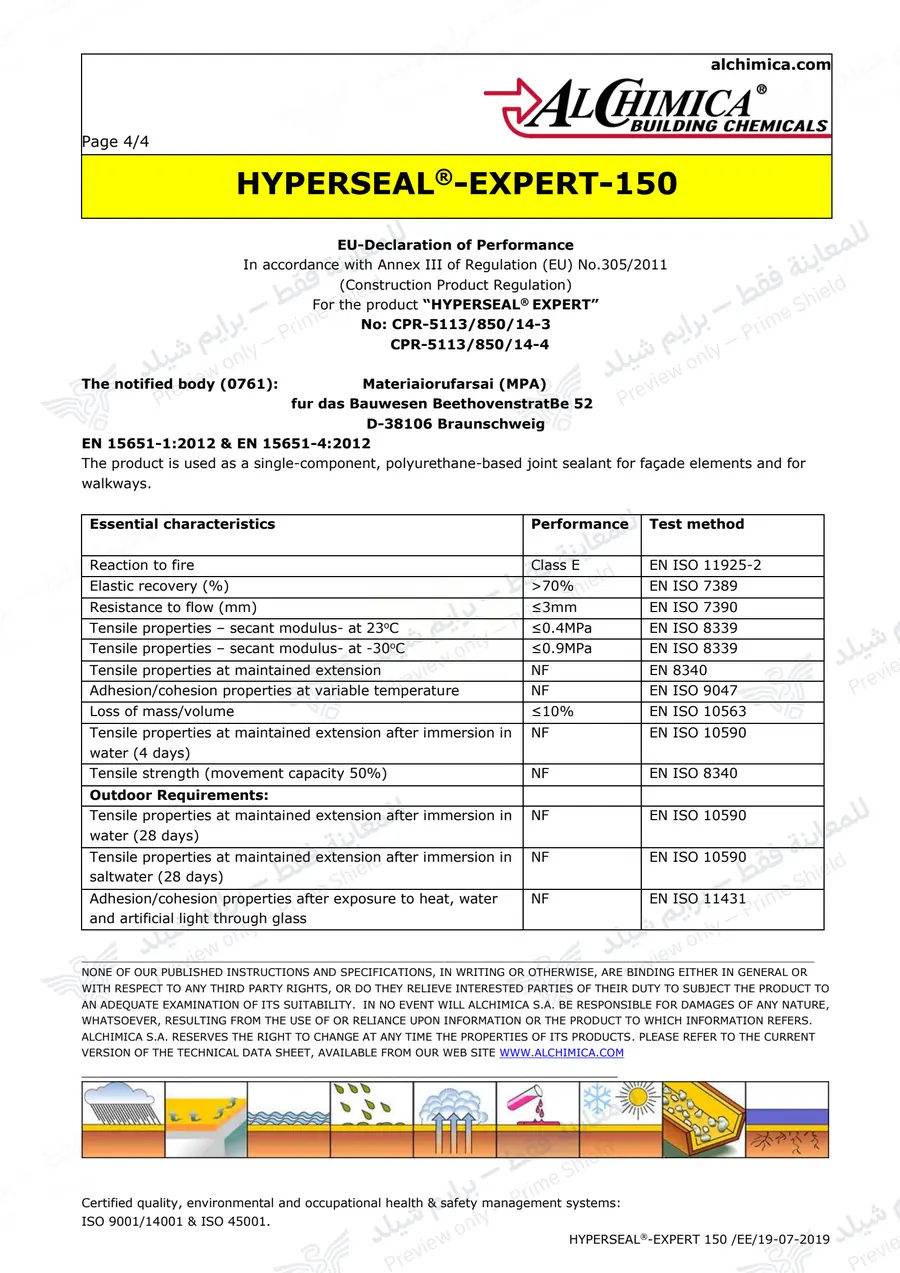 Page 13 of 13 — Hyperseal Expert 150 — Official sheet (EN)