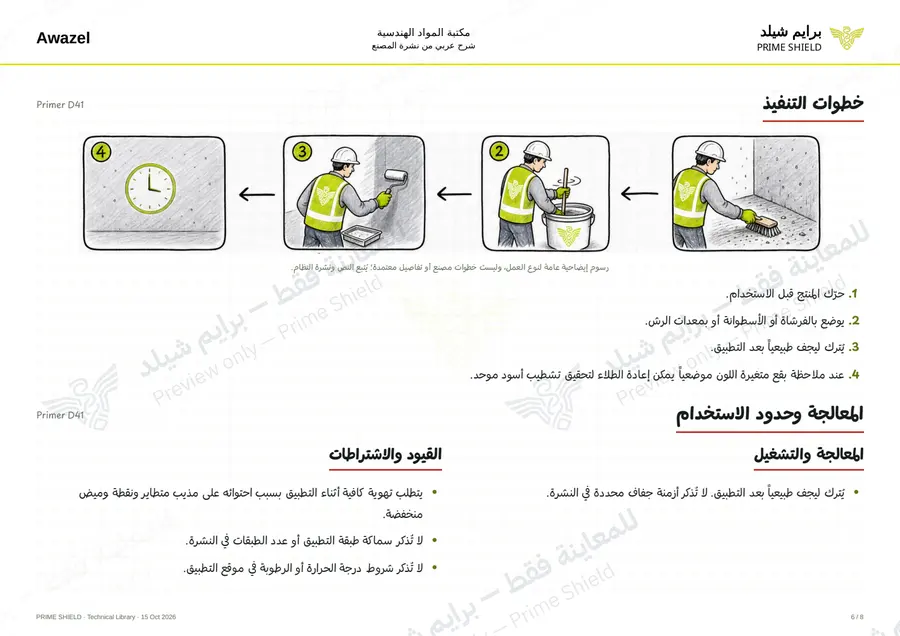 الصفحة 6 من 10 — Primer D41 — الشرح العربي