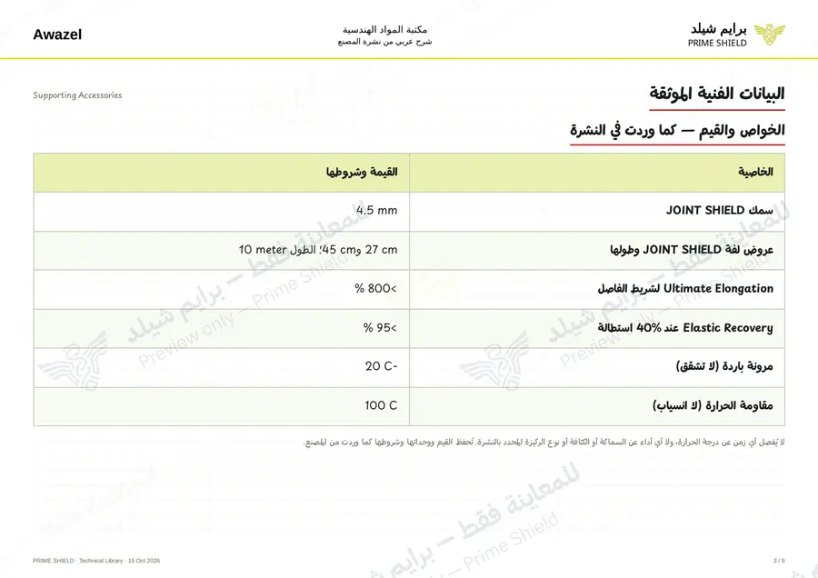 الصفحة 3 من 17 — Supporting Accessories — الشرح العربي
