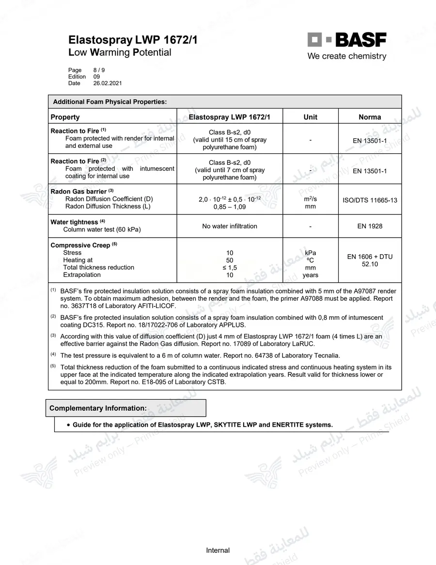 Page 17 of 18 — Elastospray LWP 1672/1 — Official sheet (EN)