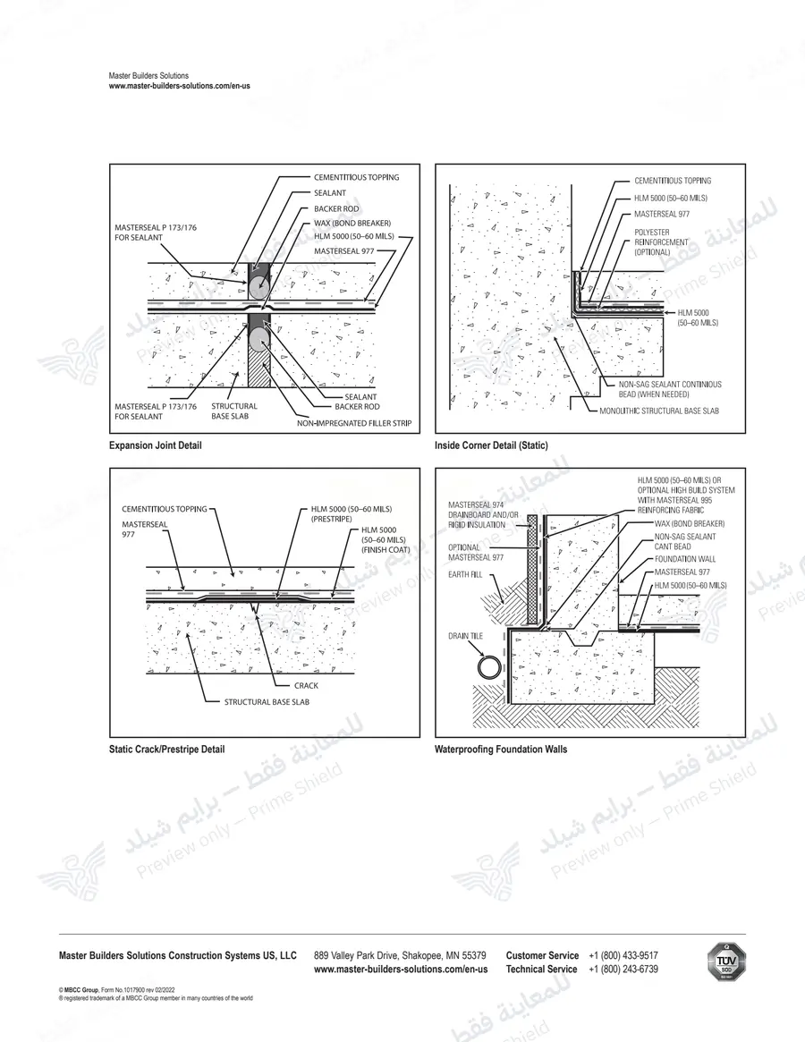 Page 17 of 17 — MasterSeal HLM 5000 — Official sheet (EN)