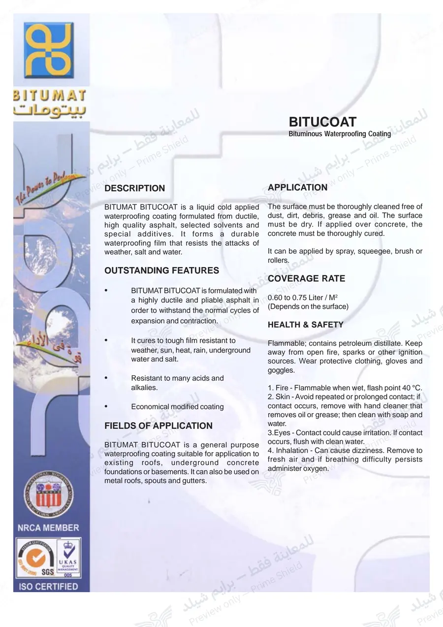 Page 9 of 10 — Bitucoat — Official sheet (EN)