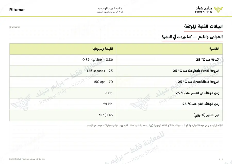 الصفحة 3 من 10 — Bituprime — الشرح العربي