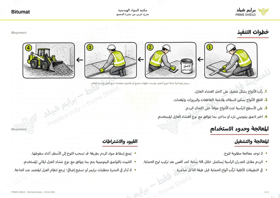 Page 6 of 10 — Bituprotect — Arabic explanation
