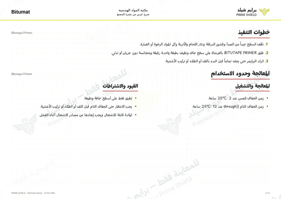 الصفحة 6 من 10 — Bitutape Primer — الشرح العربي