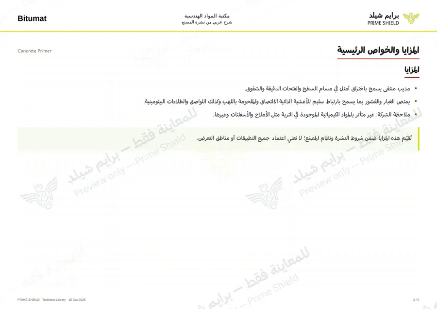 الصفحة 2 من 11 — Concrete Primer — الشرح العربي