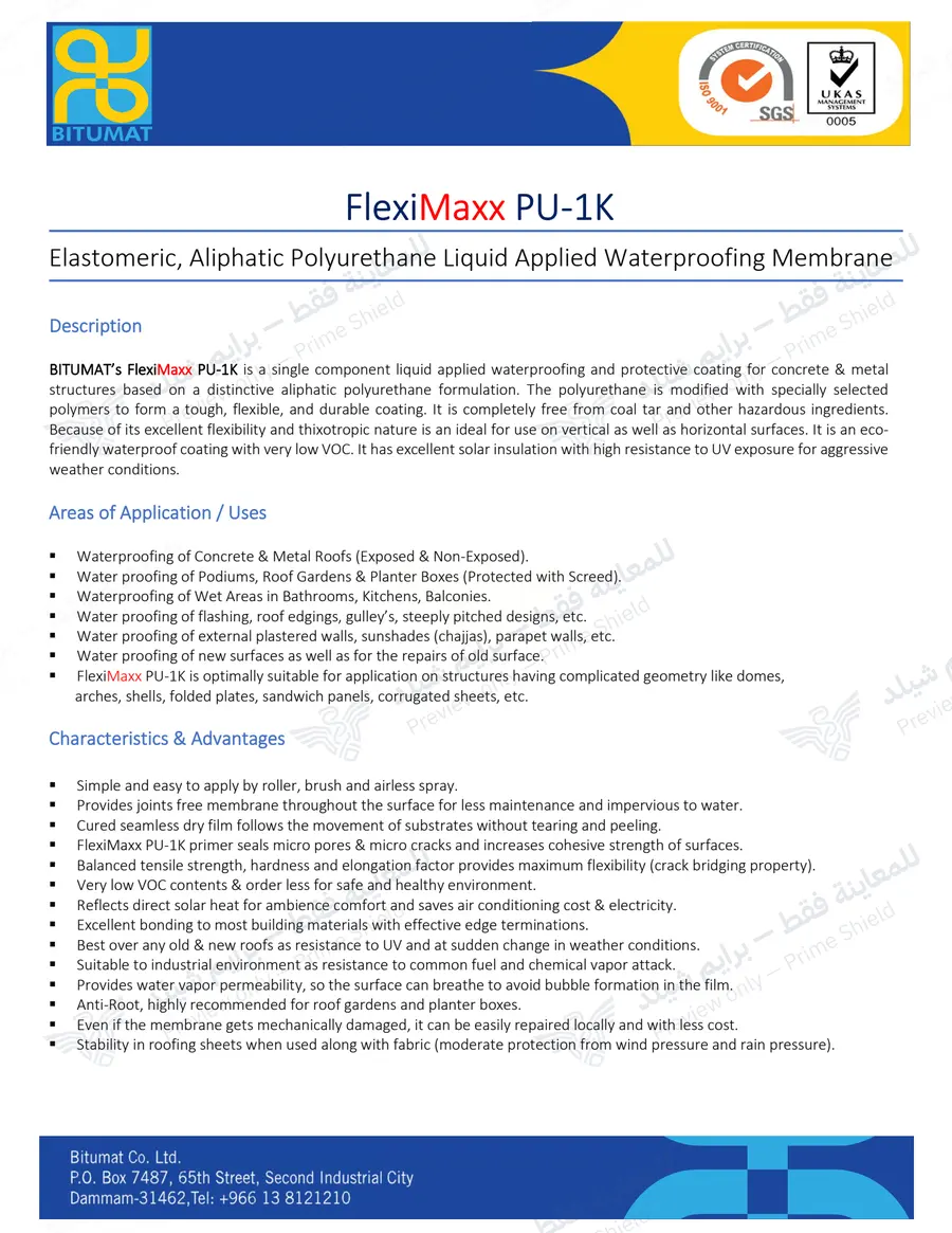 Page 12 of 14 — FlexiMaxx PU-1K — Official sheet (EN)