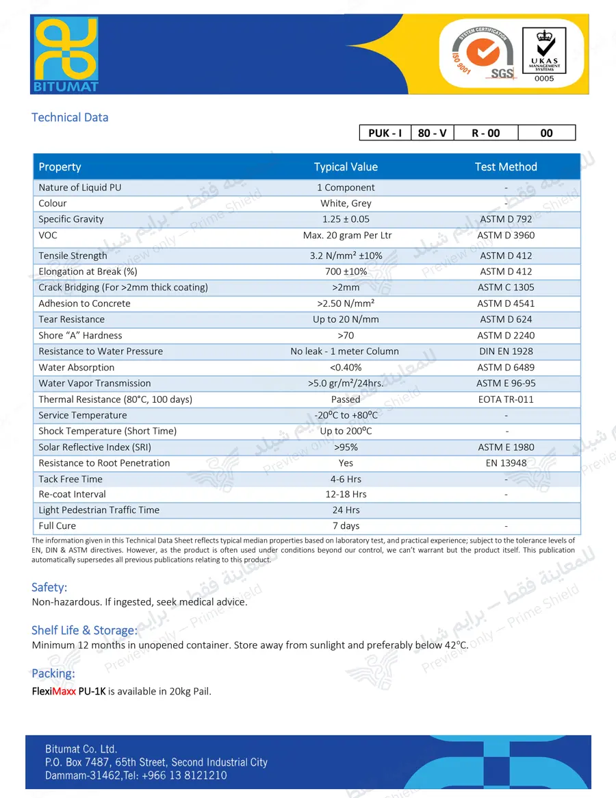 Page 13 of 14 — FlexiMaxx PU-1K — Official sheet (EN)
