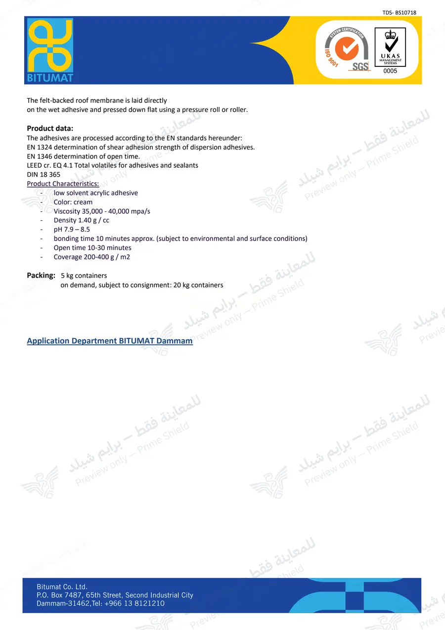 Page 10 of 10 — POLYMAT Adhesive R8B4 — Official sheet (EN)
