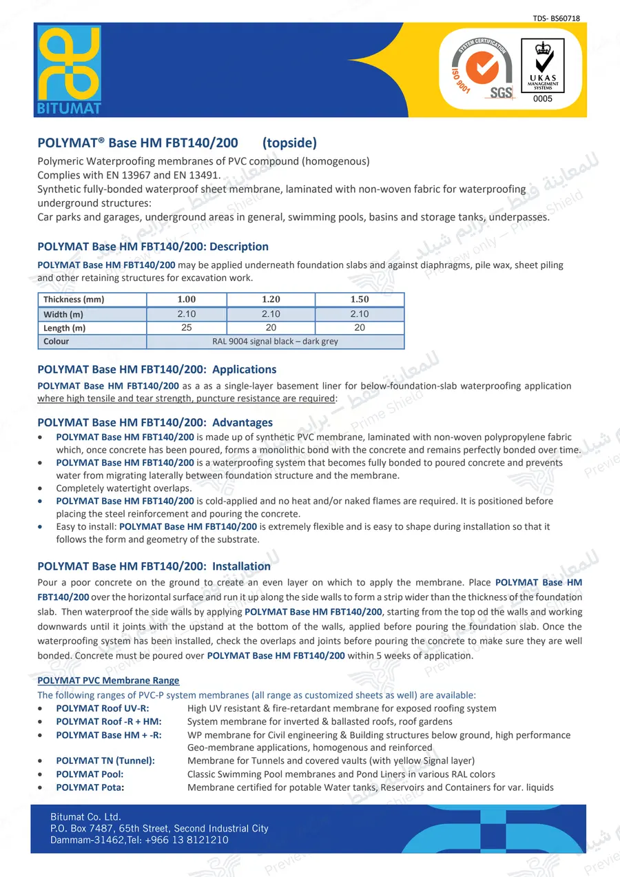 Page 10 of 12 — POLYMAT Base HM FBT — Official sheet (EN)