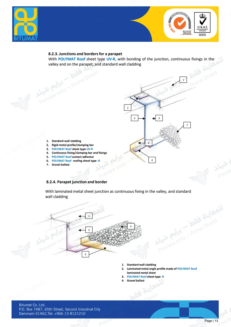 الصفحة 25 من 34 — POLYMAT Roofing Installation Guide — النشرة الرسمية (EN)