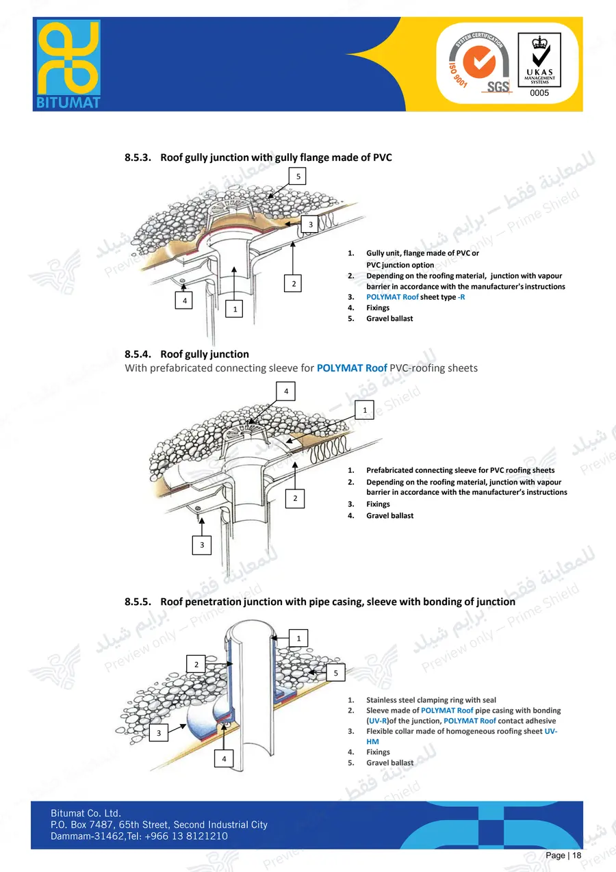 الصفحة 30 من 34 — POLYMAT Roofing Installation Guide — النشرة الرسمية (EN)