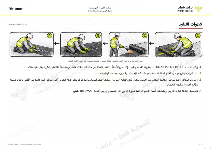 الصفحة 6 من 11 — Premierflex-2000 — الشرح العربي