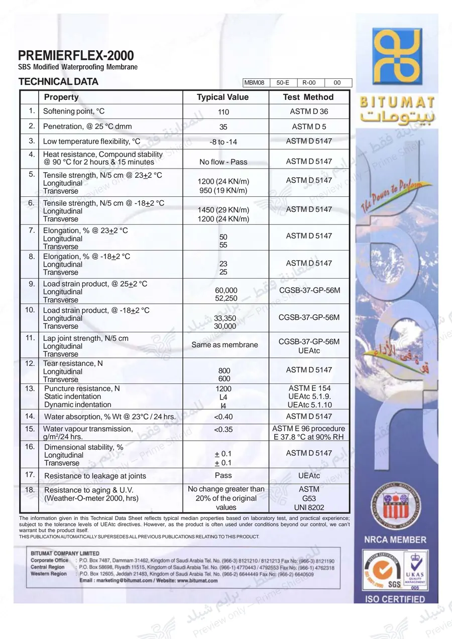 Page 11 of 11 — Premierflex-2000 — Official sheet (EN)