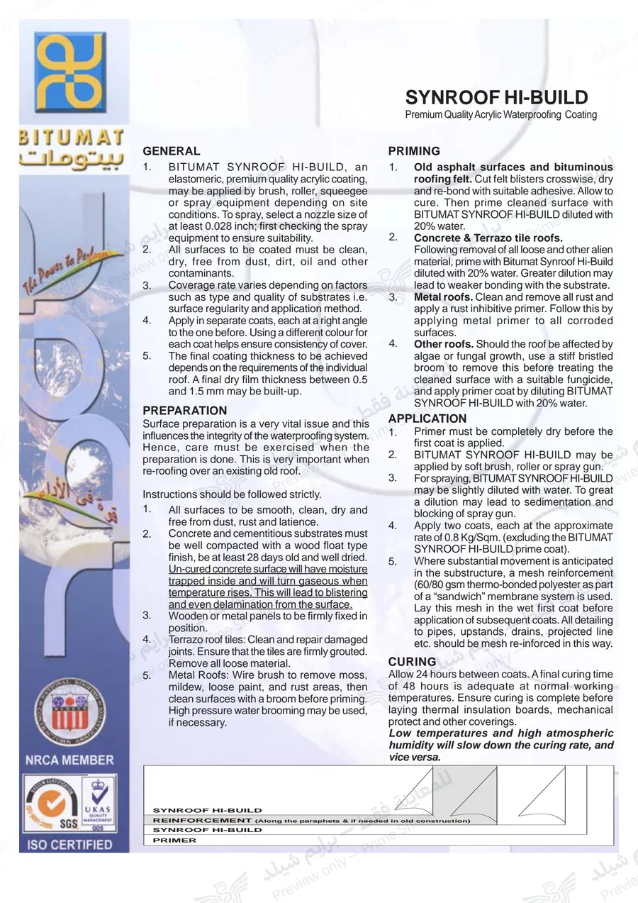 الصفحة 11 من 12 — Synroof Hi-Build — النشرة الرسمية (EN)
