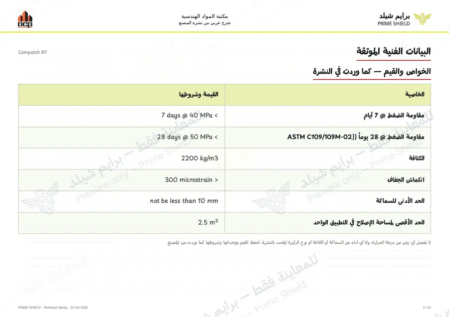 الصفحة 3 من 12 — Cempatch RF — الشرح العربي