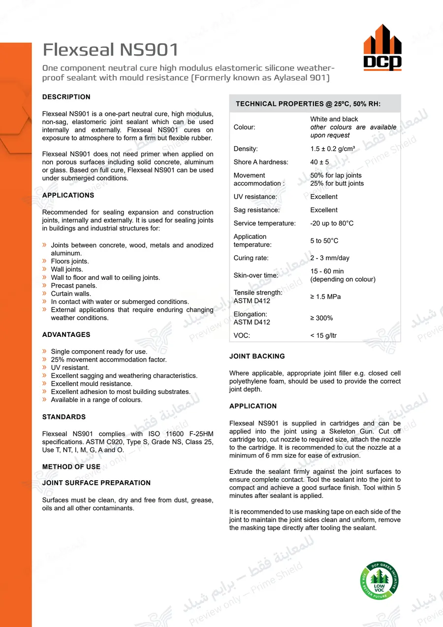 Page 11 of 12 — Flexseal NS901 — Official sheet (EN)