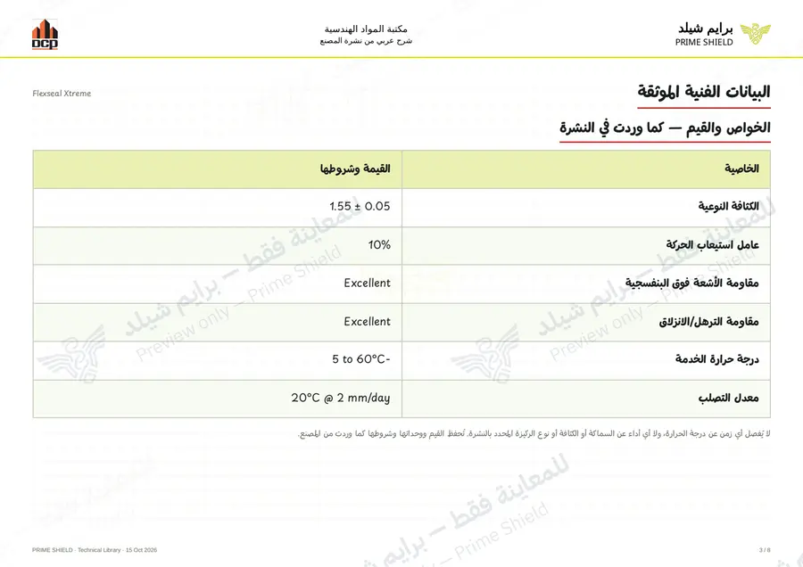 الصفحة 3 من 10 — Flexseal Xtreme — الشرح العربي