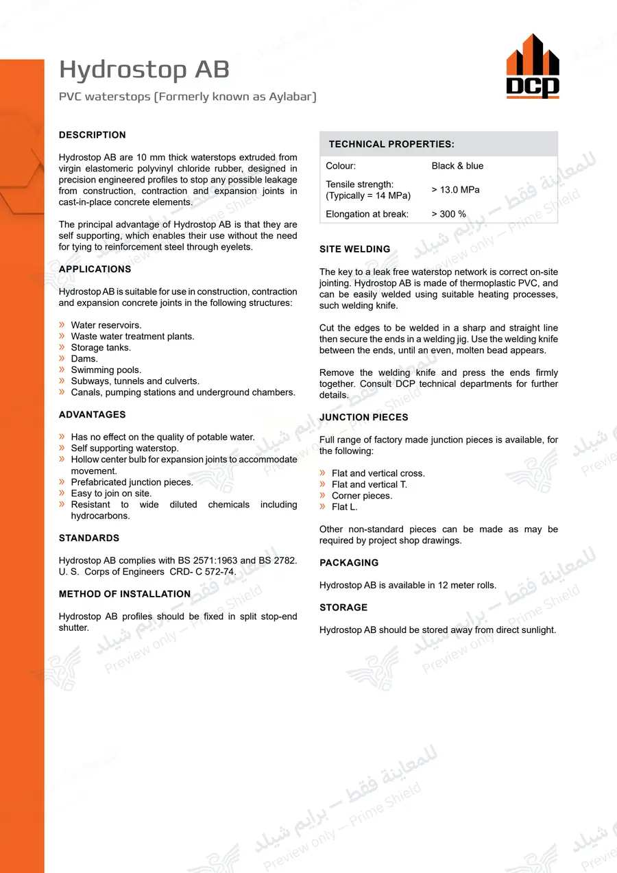 الصفحة 9 من 12 — Hydrostop AB — النشرة الرسمية (EN)