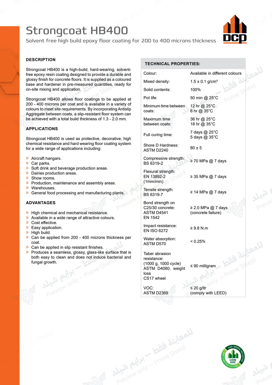 Page 10 of 13 — Strongcoat HB400 — Official sheet (EN)