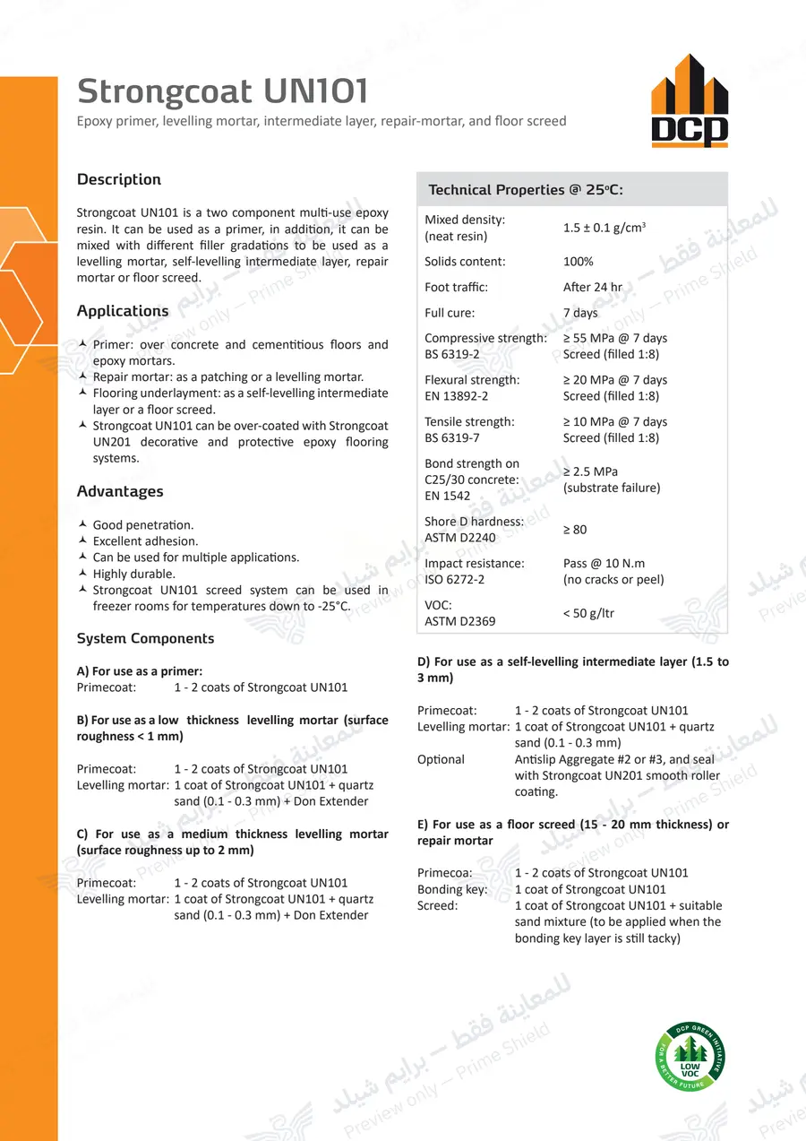 الصفحة 10 من 13 — Strongcoat UN101 — النشرة الرسمية (EN)