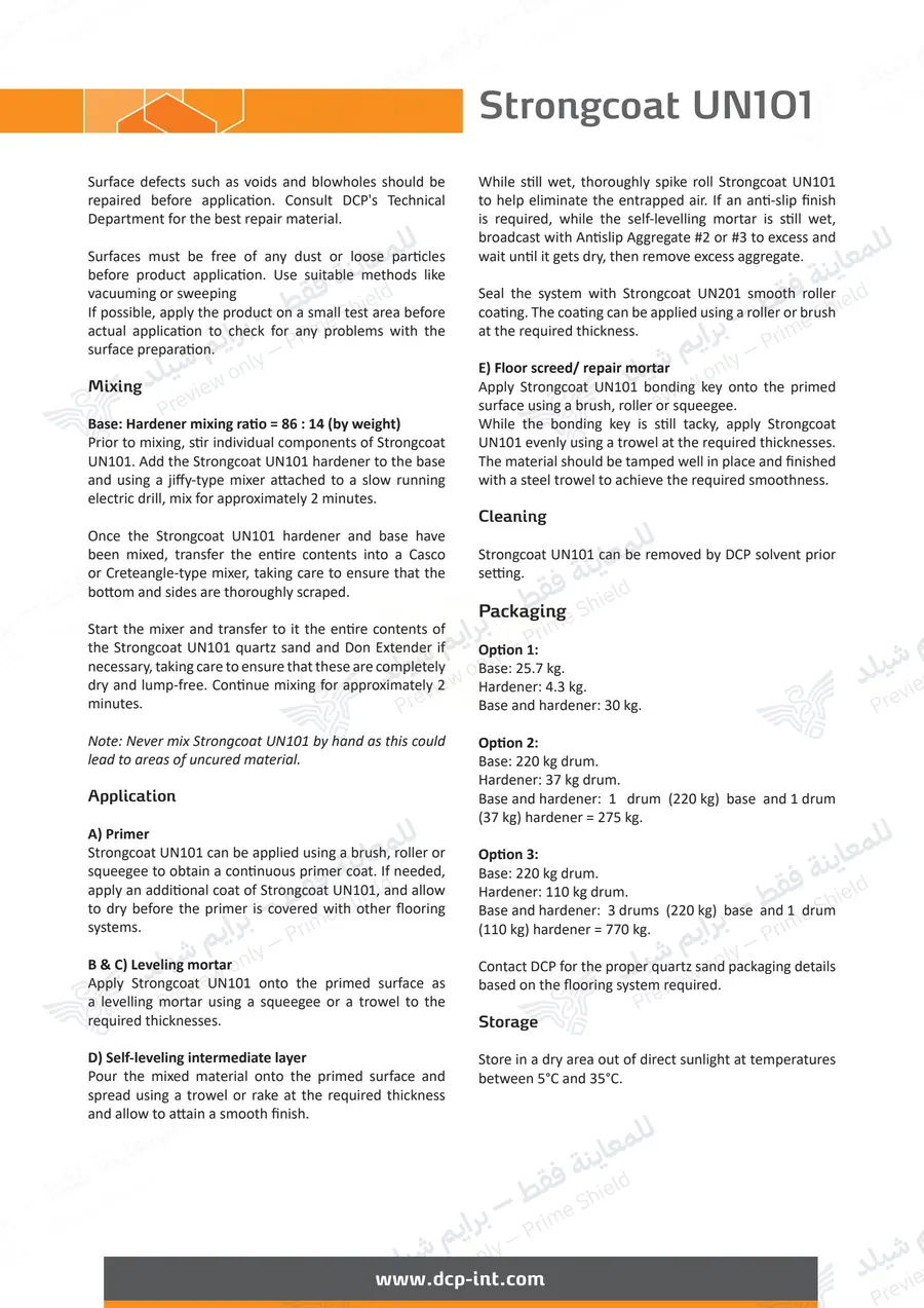 الصفحة 12 من 13 — Strongcoat UN101 — النشرة الرسمية (EN)
